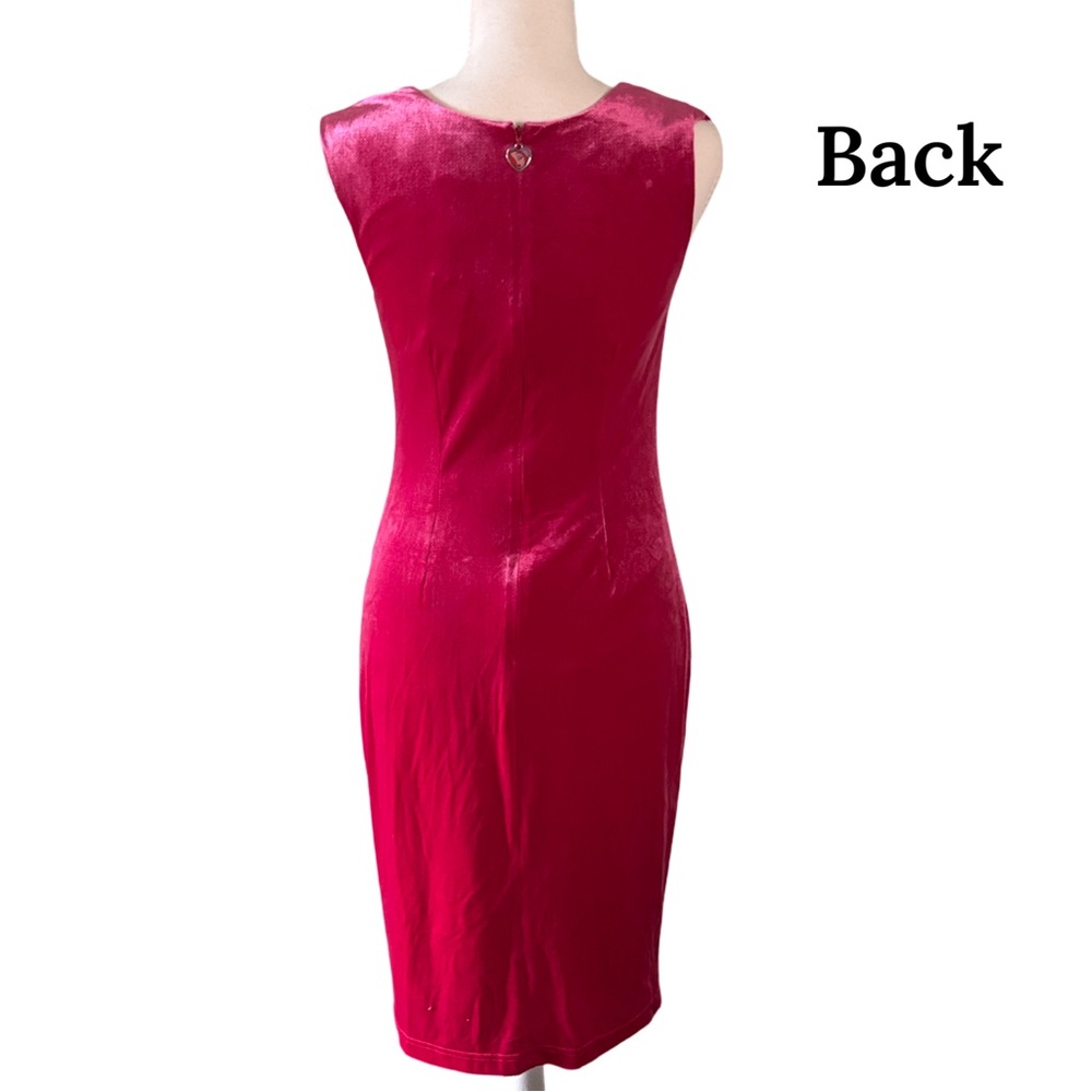 Disney Jessica Rabbit Fuchsia Velvet Sleeveless Midi Dress Size XS - Picture 6 of 13